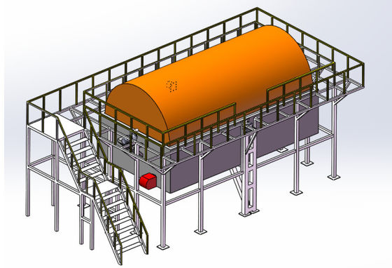 Máquina de moldagem rotacional de controle PLC com método de resfriamento direto / indireto do molde