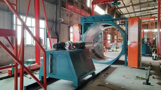 Máquina de moldagem rotativa com controlo remoto a gás, com 2 braços automáticos