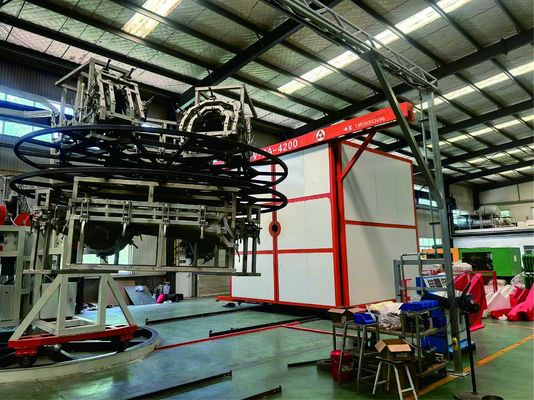 Máquina de moldagem rotativa de plástico de pequena dimensão